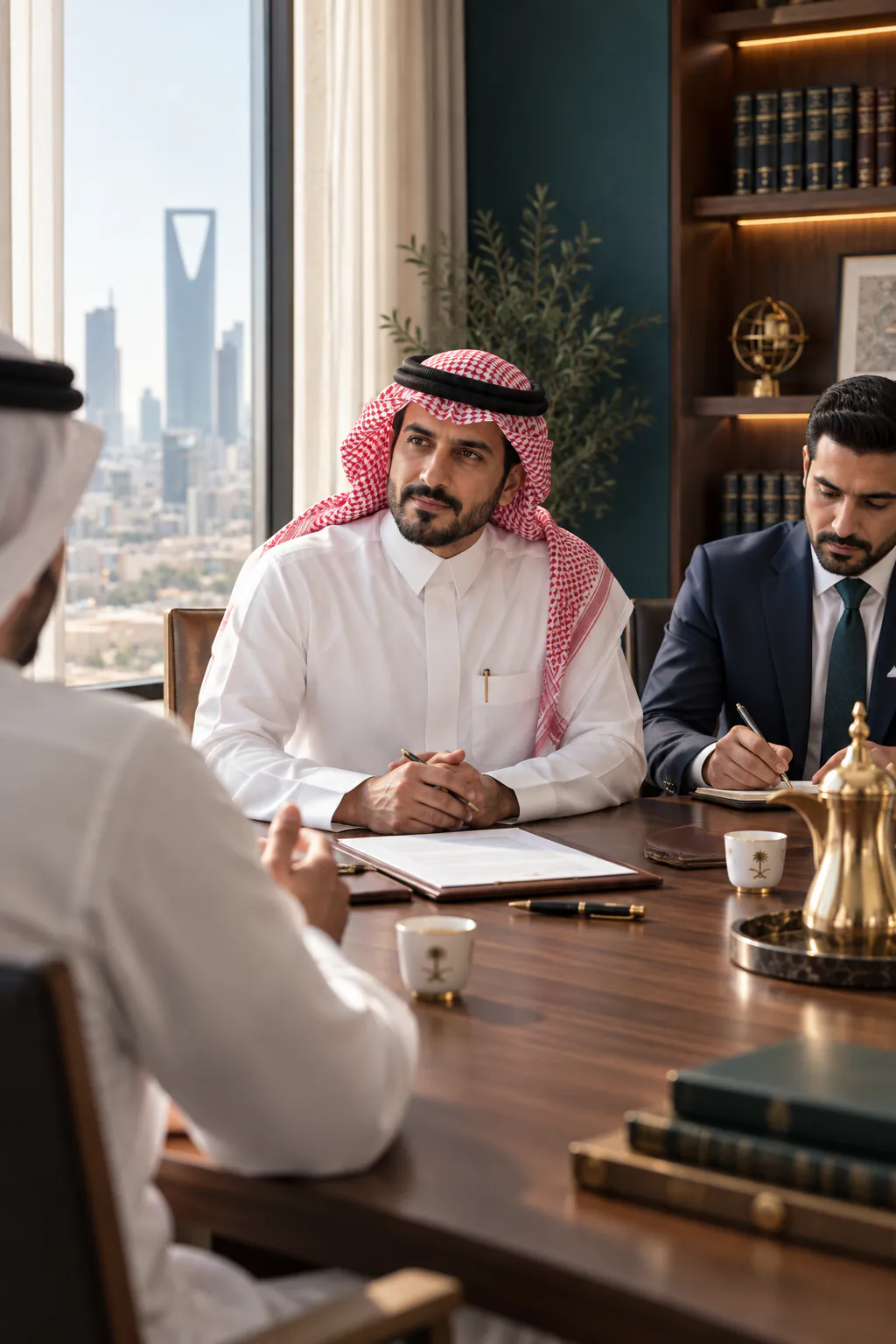 فريق إصغاء للمحاماة مع أحد العملاء